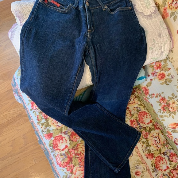 *** Hot Kiss boot cut jeans. 3 front pockets. Front zipper & 2 snaps. - Picture 5 of 6